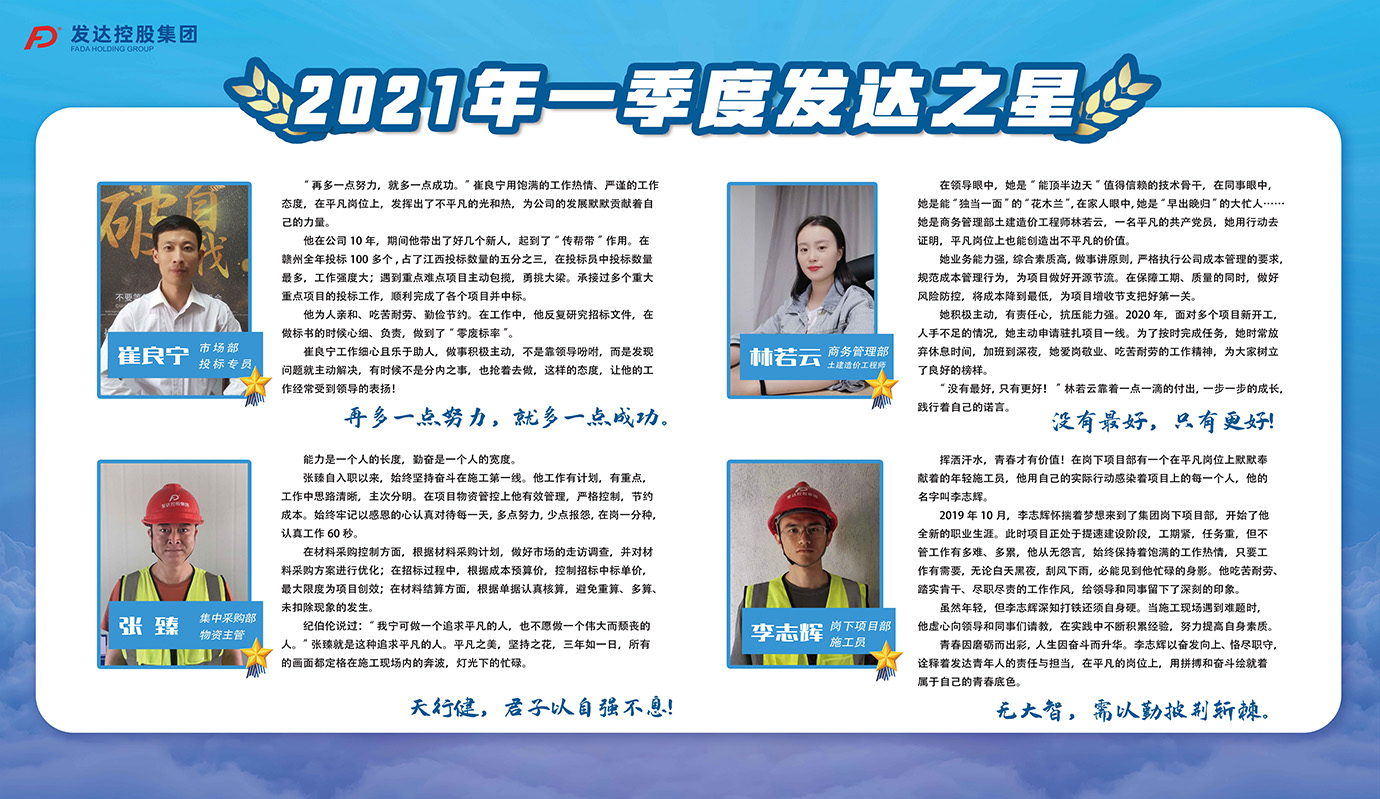 2021年一季度發(fā)達之星